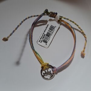 Multicolor Braided Bracelet with Sun Charm